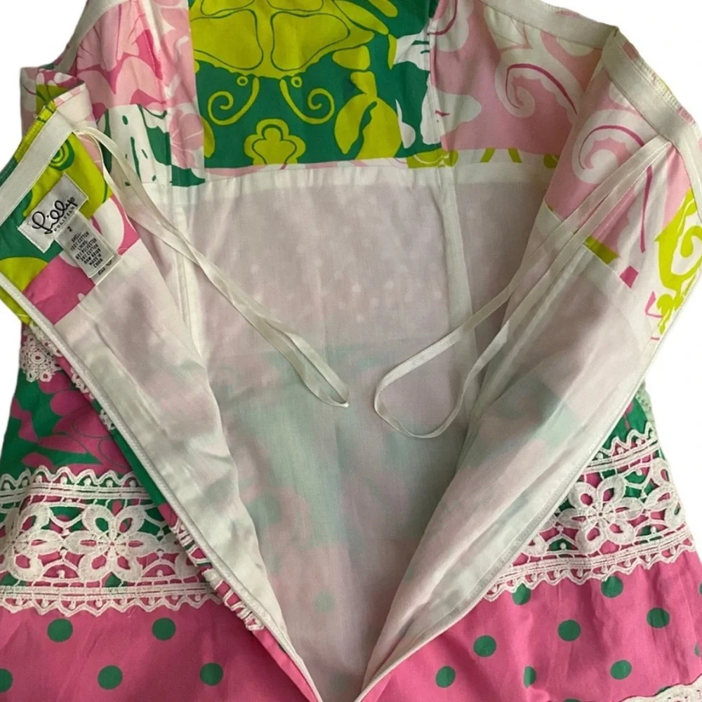 Lilly Pulitzer Vintage Patch Of Paradise Strapless Dress‎ 2 - Picture 15 of 15